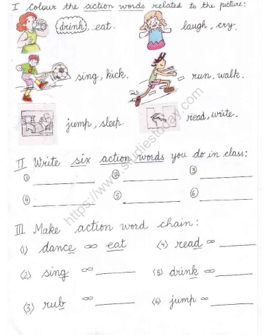 cbse class 1 english revision worksheet set g practice worksheet for